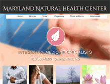 Tablet Screenshot of marylandnaturalhealthcenter.com